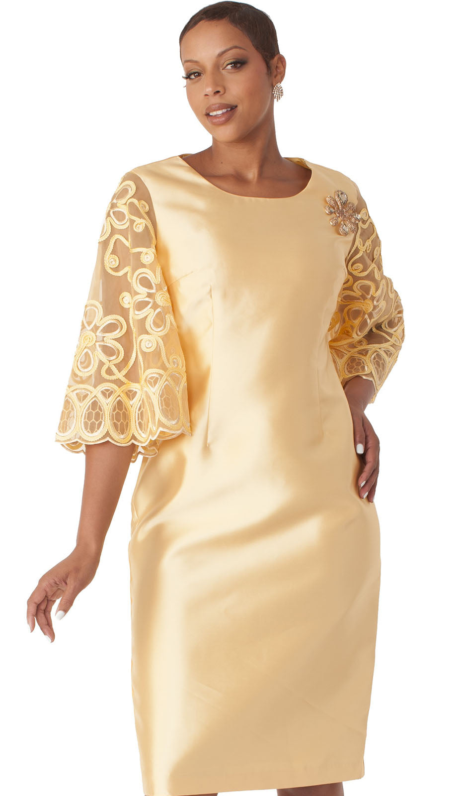 Chancele 9721-YEL-QS Church Suit