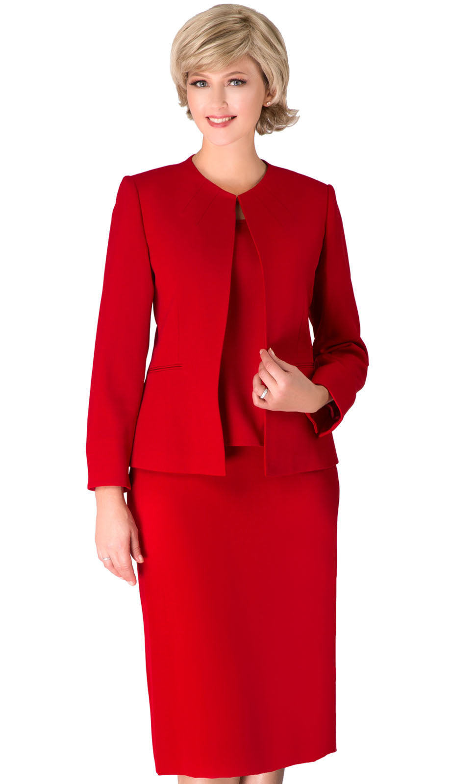 Giovanna S0721-RED-CO Church Suit