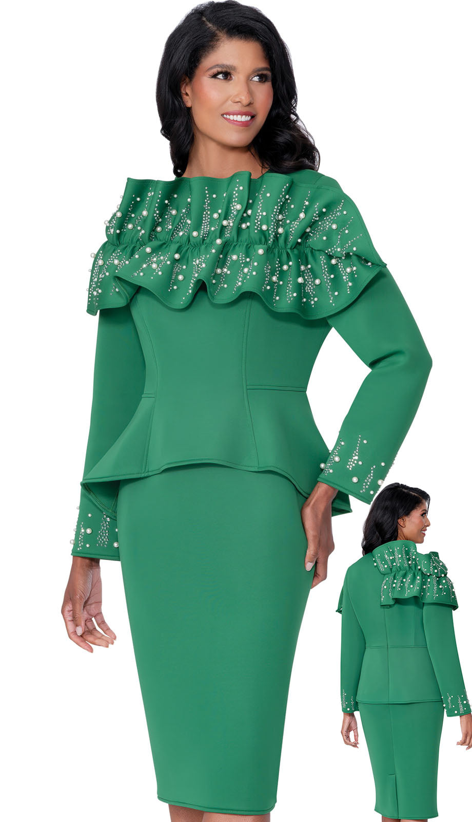 Stellar Looks SL600601-EMR-QS Church Suit