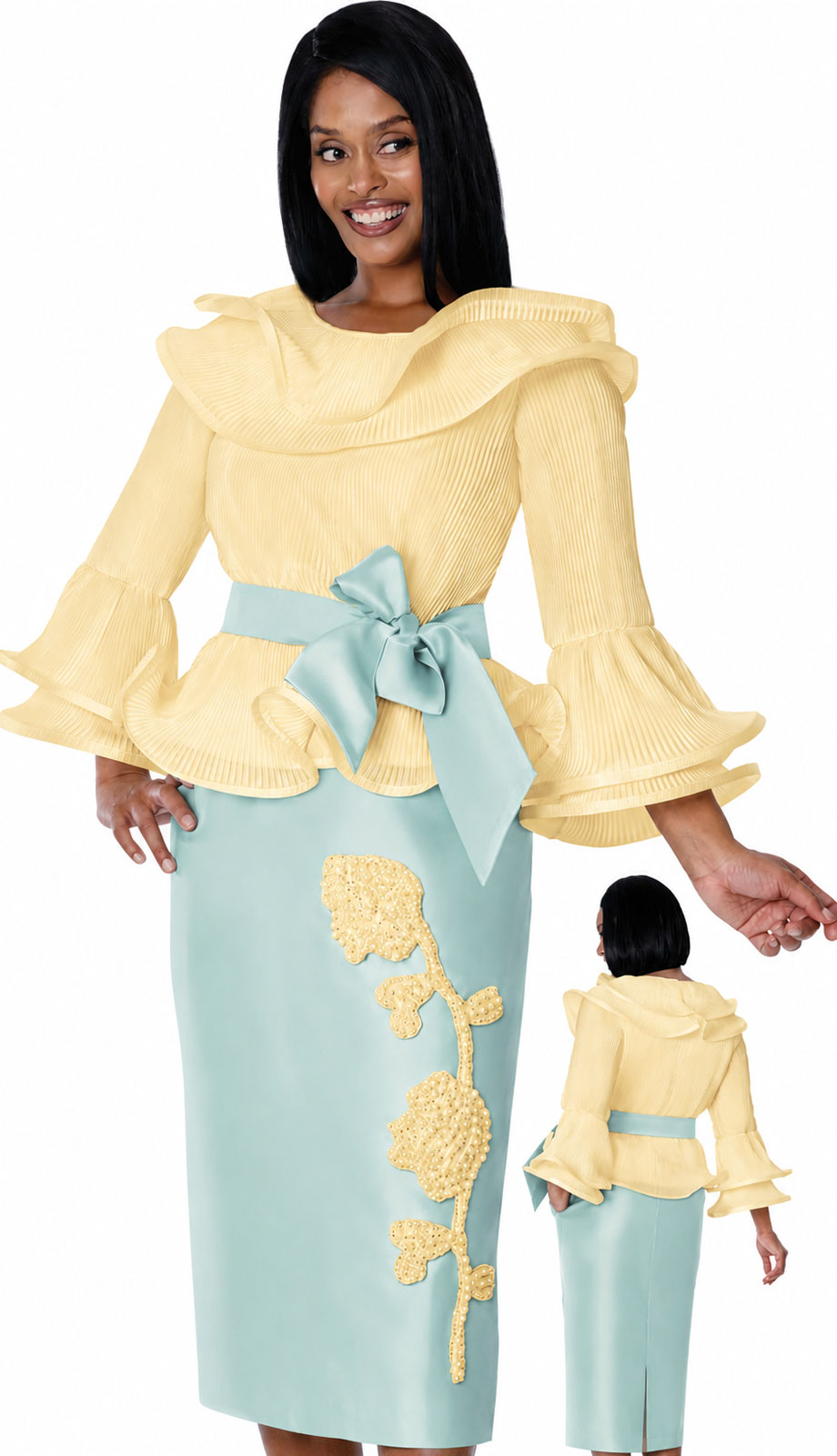 Stellar Looks SL600893-YWA-QS Church Suit