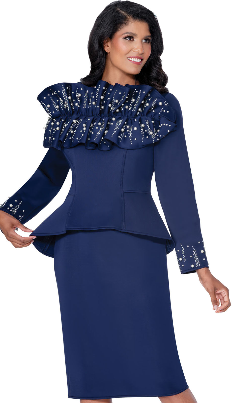 Stellar Looks SL600601-NVY-QS Church Suit
