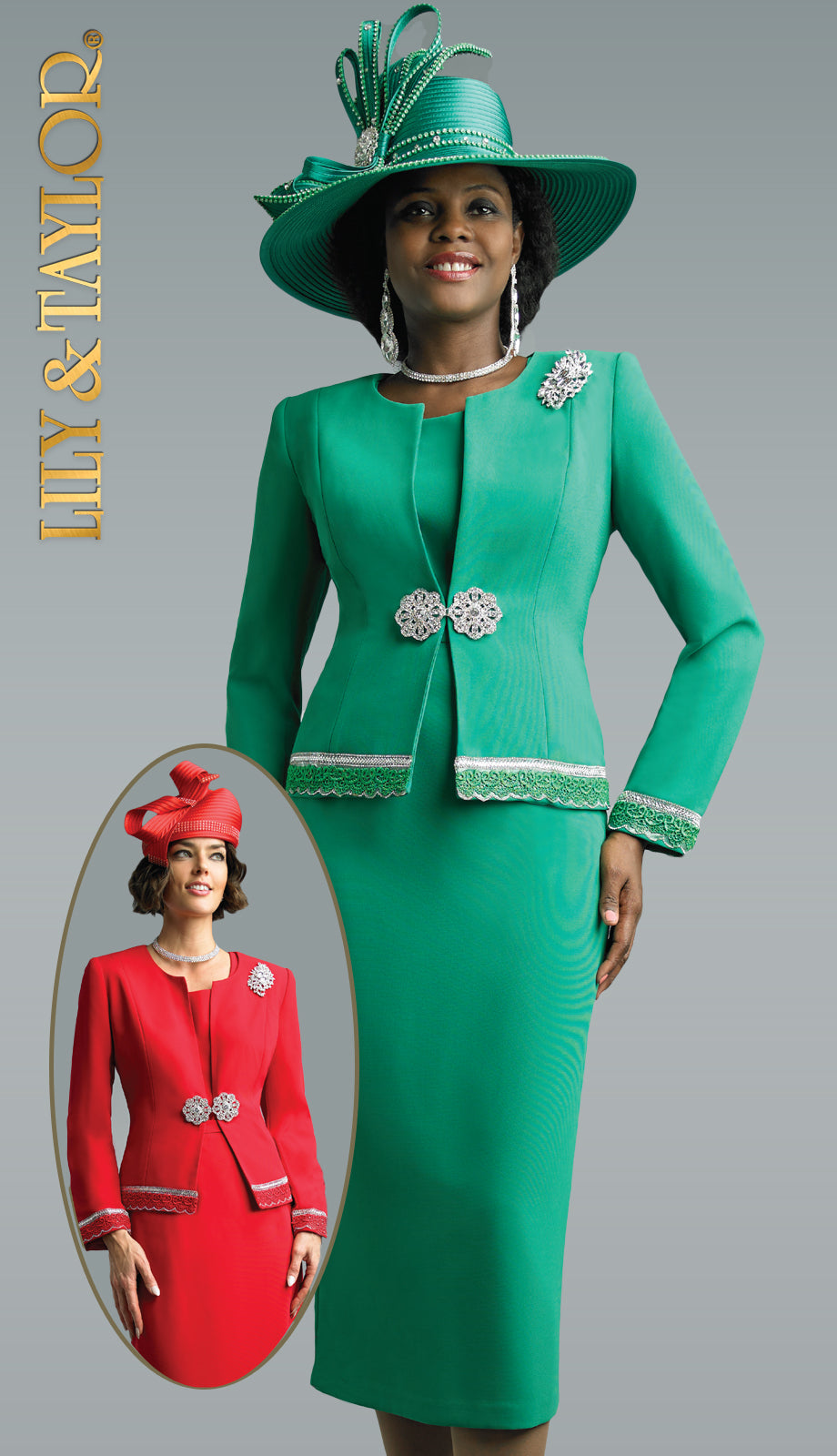 Lily And Taylor 4272-EM-QS Church Suit
