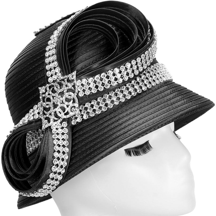 Giovanna HM1067-BLK-QS Church Hat