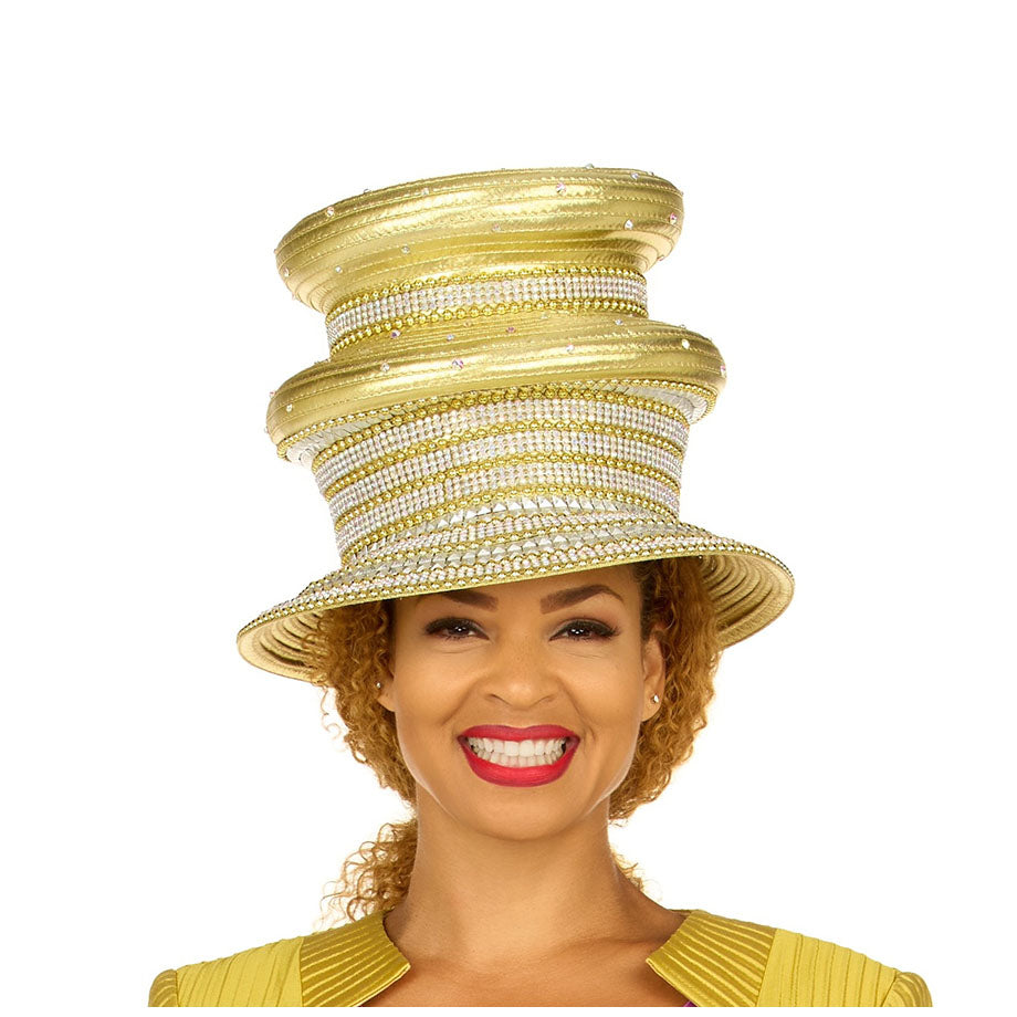 Giovanna HR22161-GLD-QS Church Hat