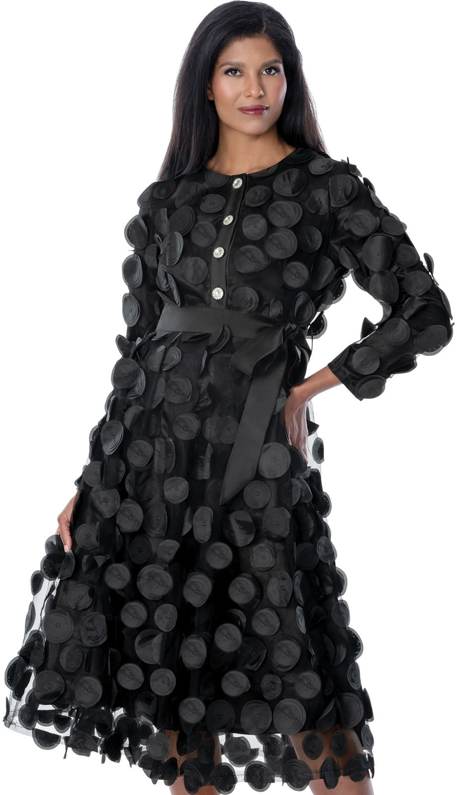 Nubiano 100361-BLK-QS Church Dress