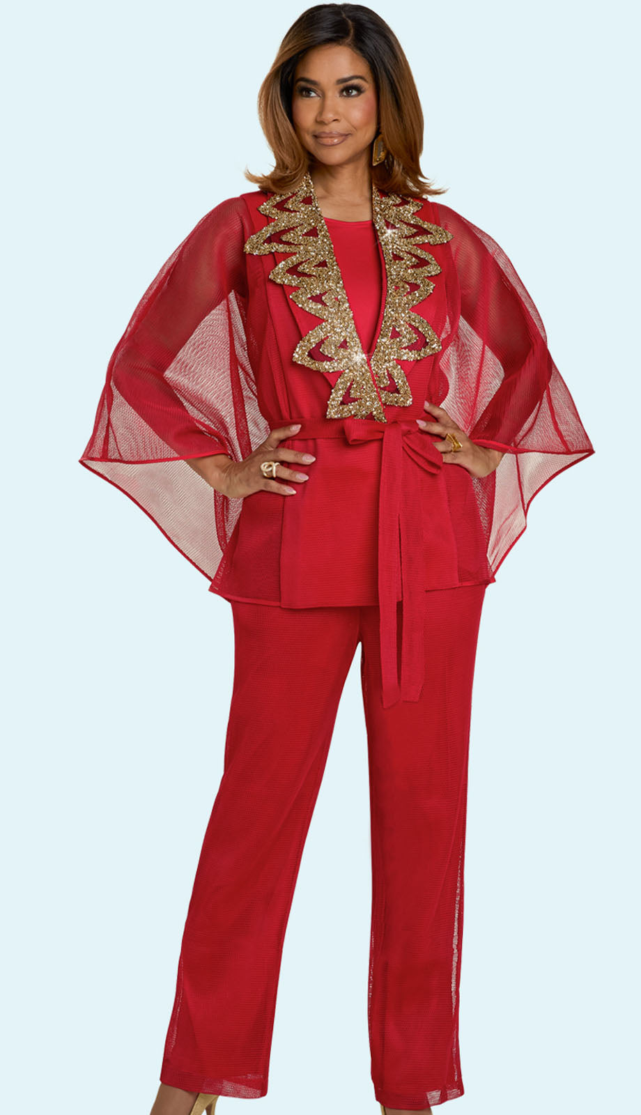 Donna Vinci 5866-RED-QS Pant