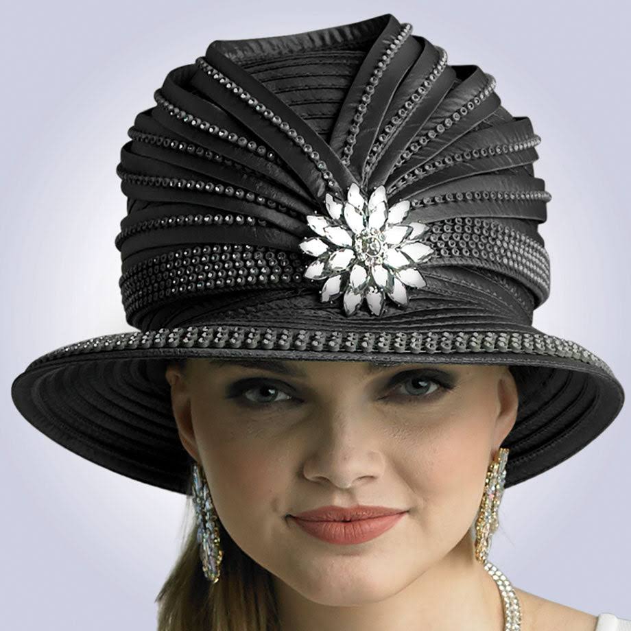 Lily And Taylor H448-BLK-QS Church Hat
