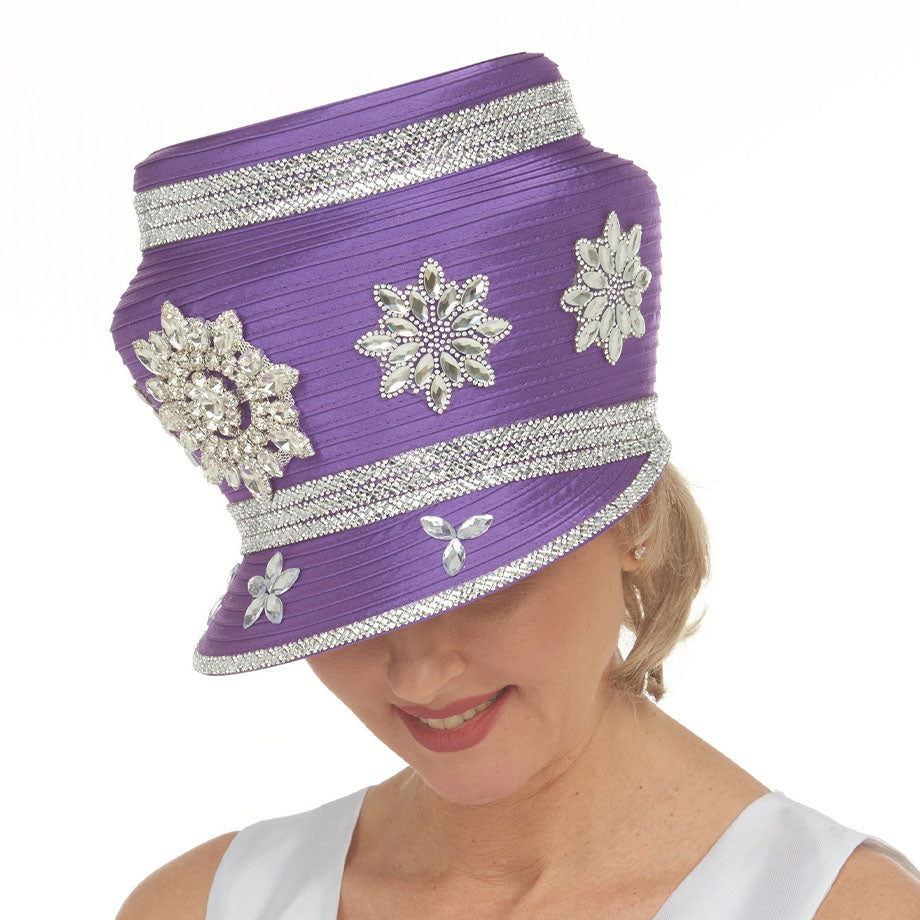 Giovanna HR22149-PUR-QS Church Hat