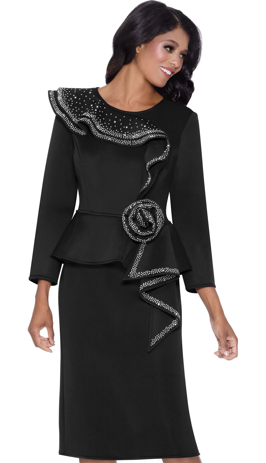 Stellar Looks SL600461-BLK-QS Church Suit