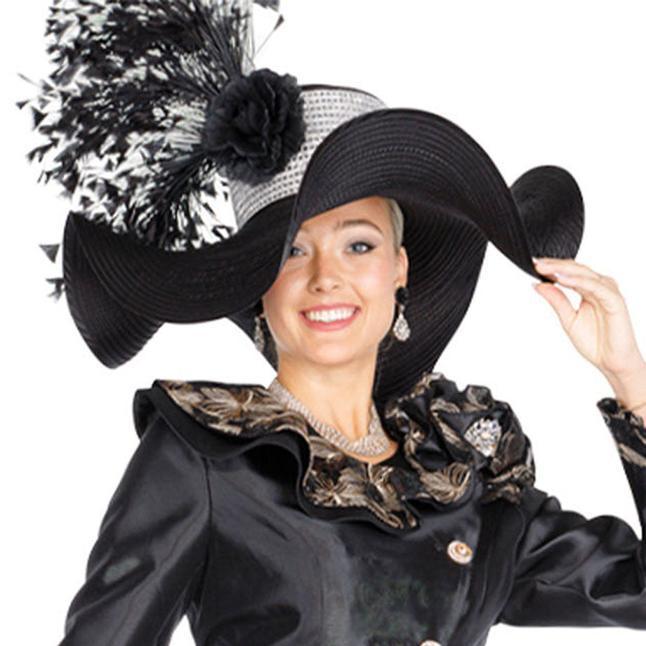Champagne H6155-BLK-QS Church Hat