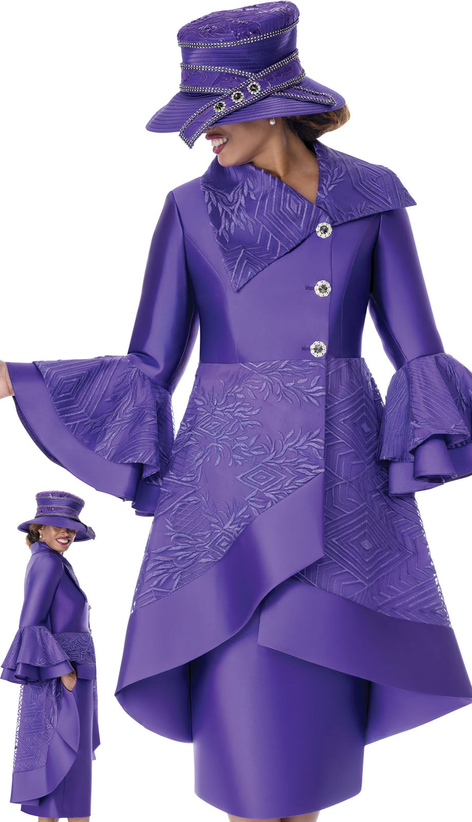 GMI 402012-PUR-QS Church Suit