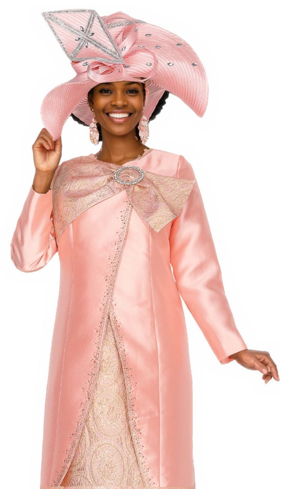 Champagne 6206-PNK-QS Church Suit