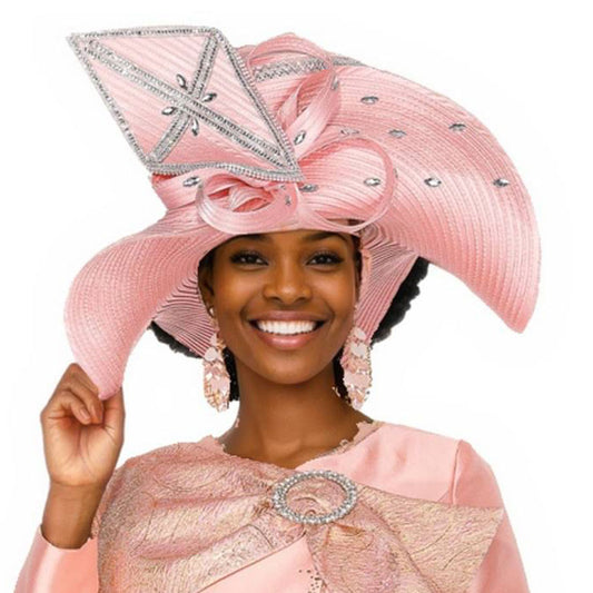 Champagne H6206-PNK-QS Church Hat
