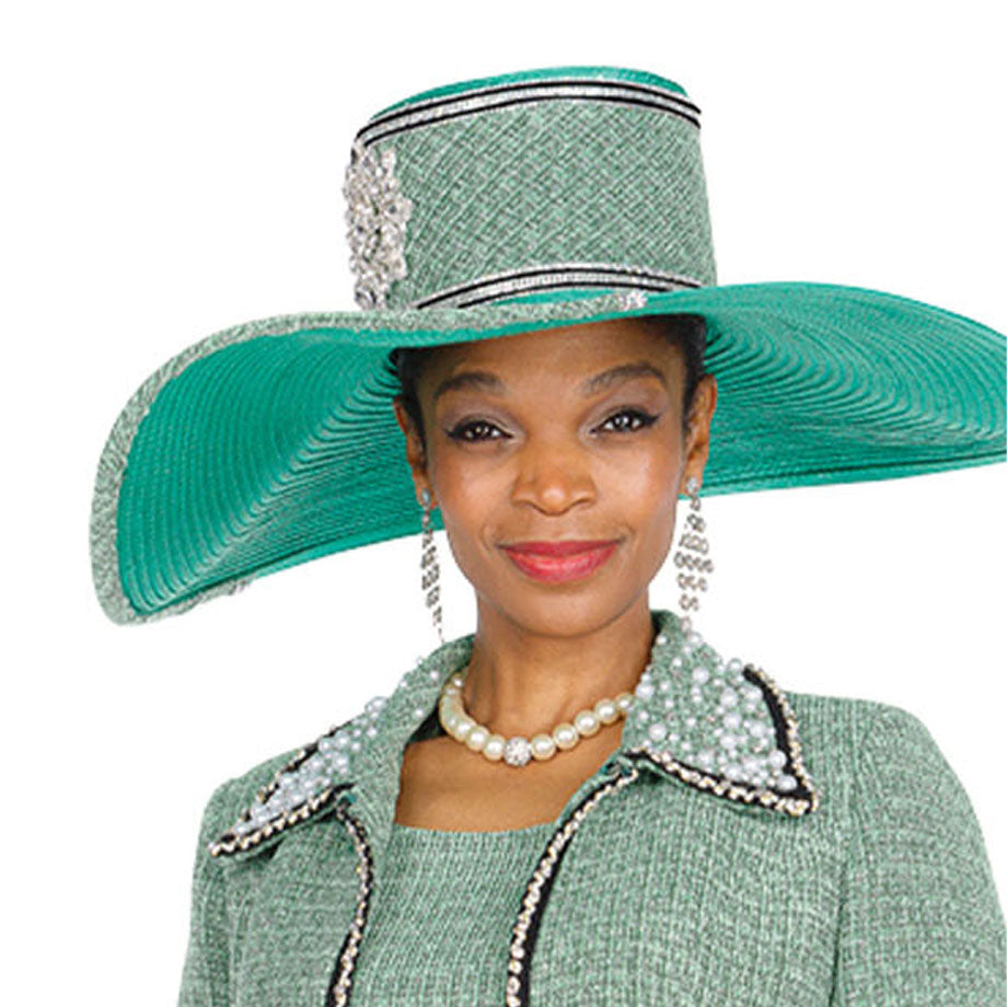Champagne H6163-GRN-QS Church Hat