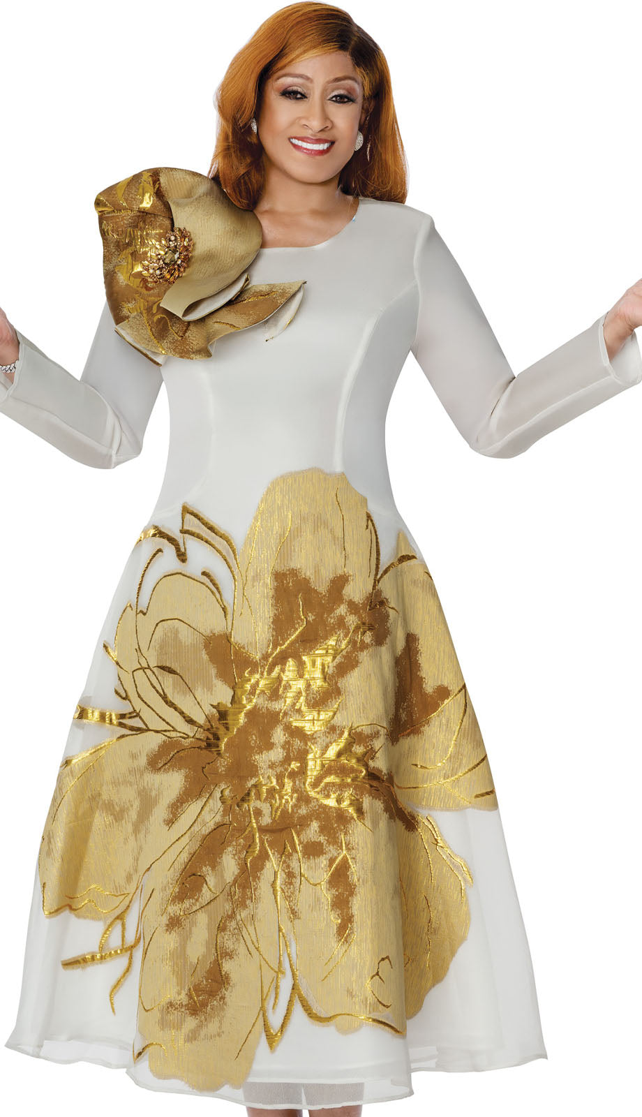 Dorinda Clark Cole 310171-GLD-QS Church Dress