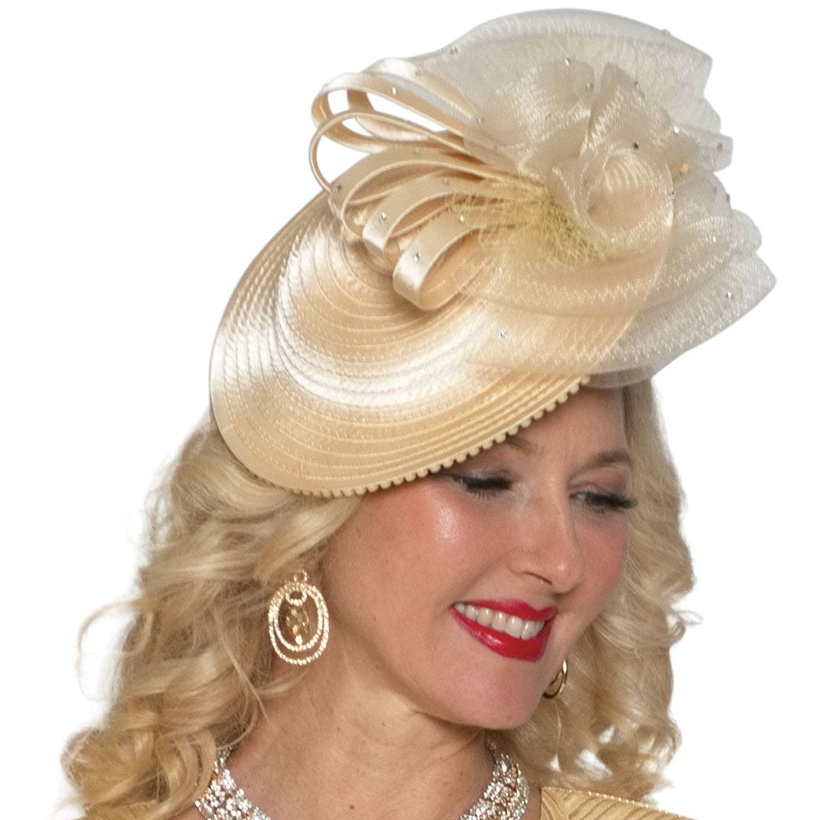 Lily H166-GLD-QS Church Hat