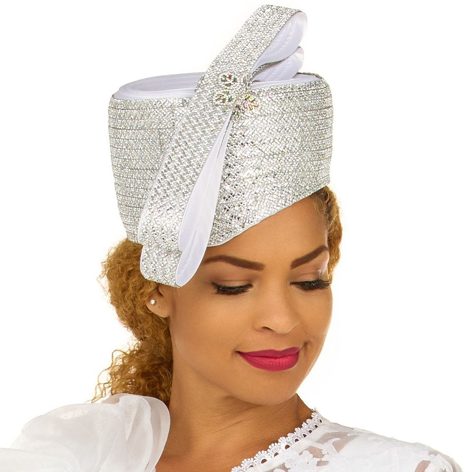 Giovanna HR1081-WHT-QS Church Hat
