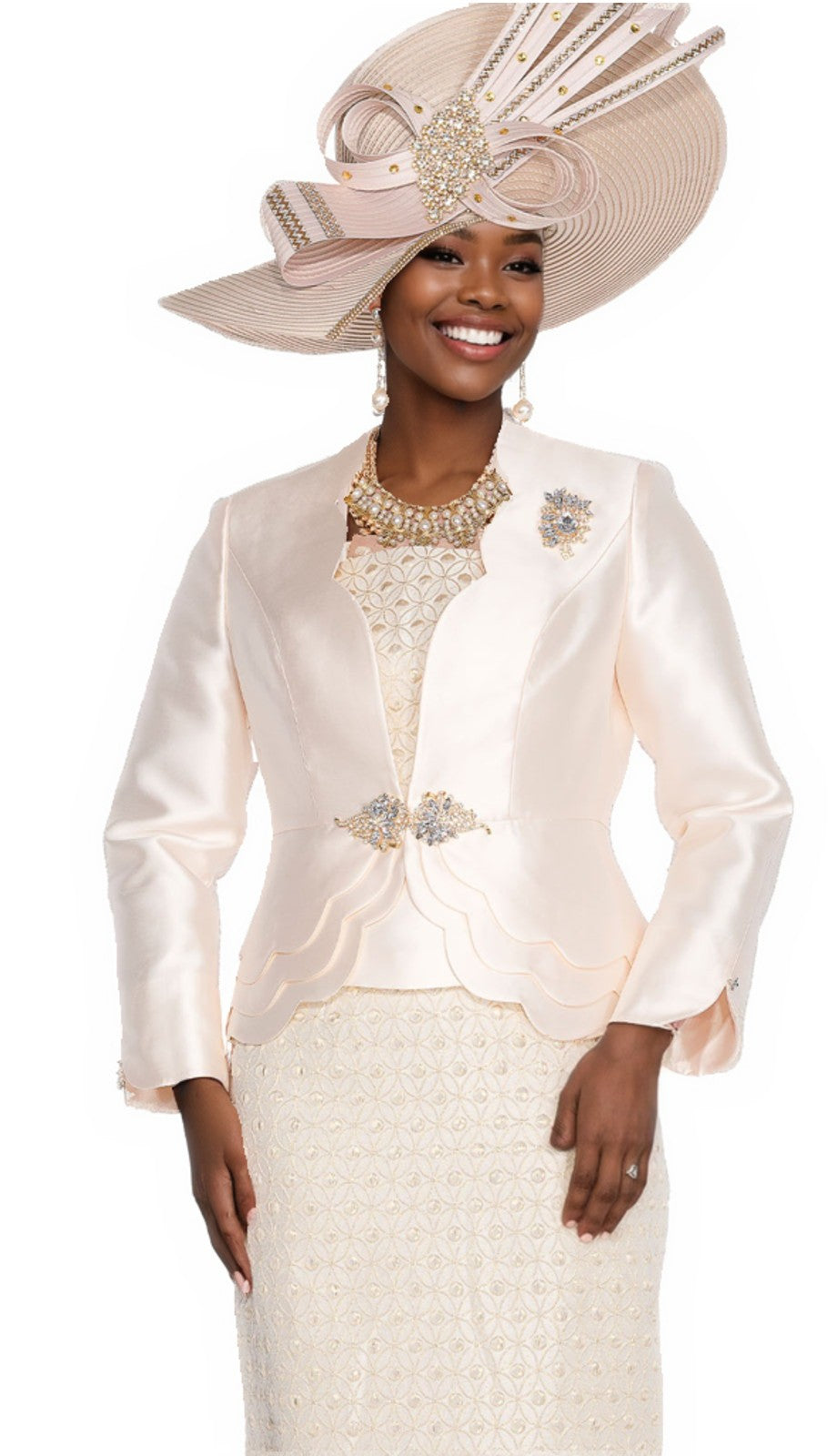 Champagne 6218-QS Church Suit