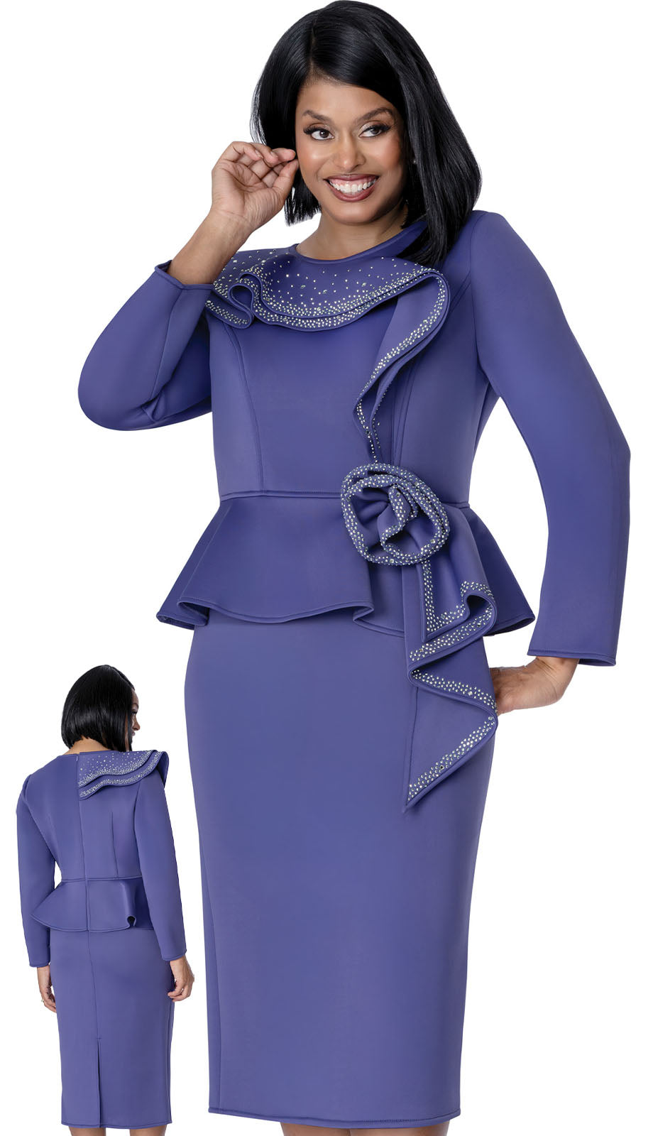 Stellar Looks SL600461-PUR-QS Church Suit