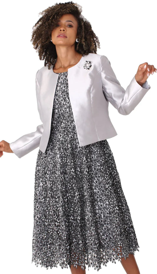 Tally Taylor 4805-SIL-QS Church Suit
