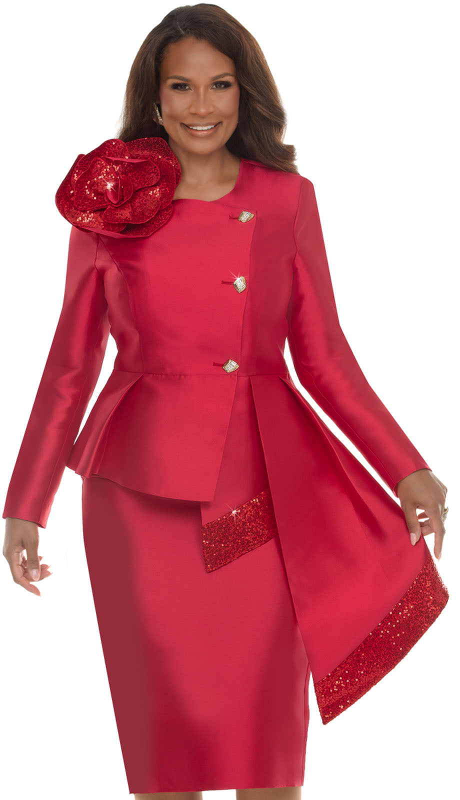 Lisa 66972-RED-QS Church Suit