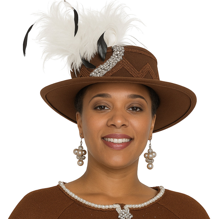 Champagne H5962-BRWN-QS Church Hat