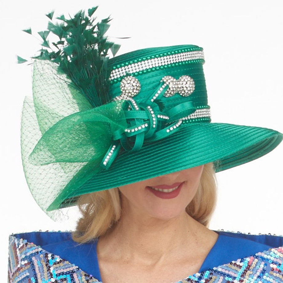 Giovanna HR22155-GRN-QS Church Hat