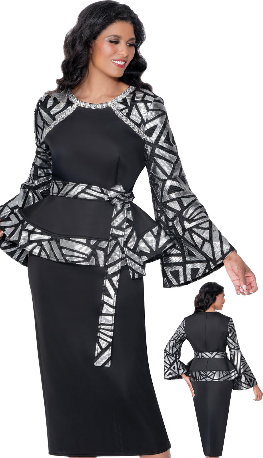 Stellar Looks SL600702-BWS-QS Church Suit