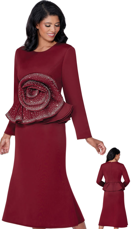 Stellar Looks SL600711-BUR-QS Church Suit