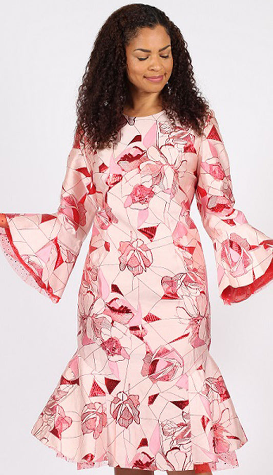 Diana Couture 8752-RED-CO Church Dress