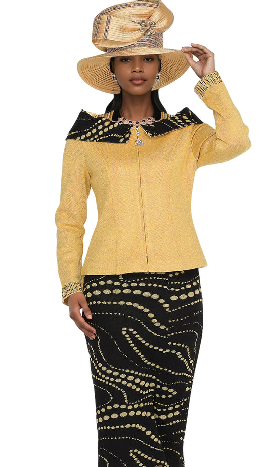 Champagne 5952-GLD-QS Church Suit