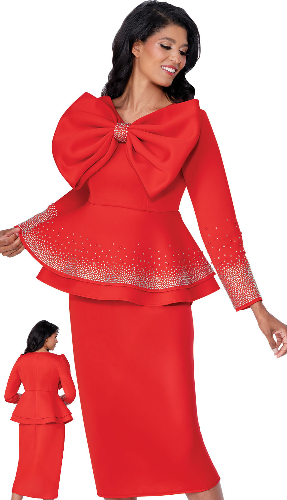 Stellar Looks SL600732-RED-QS Church Suit