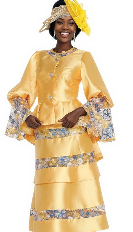 Champagne 6025-GLD-QS Church Suit