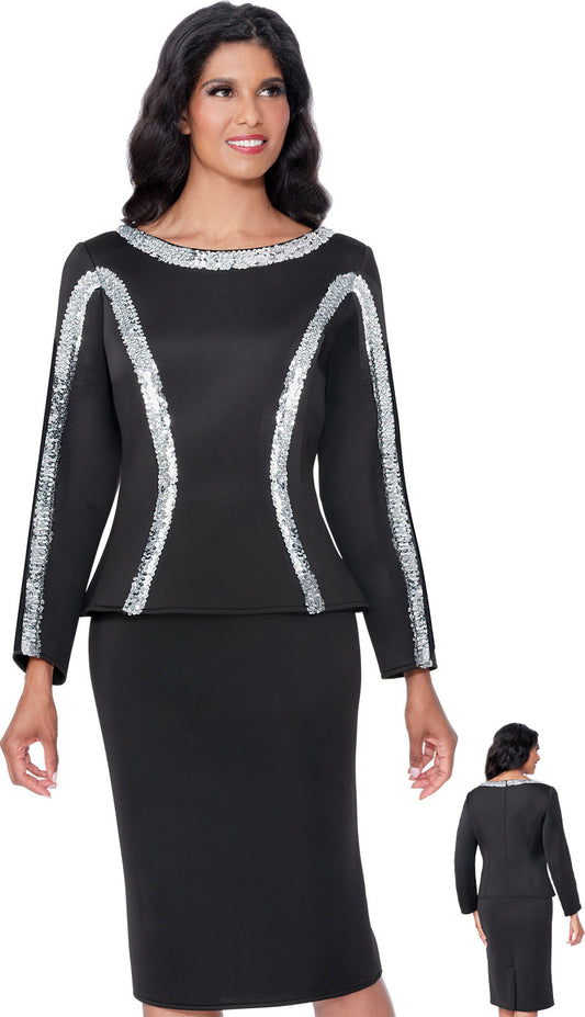 Stellar Looks SL600761-BLK-QS Church Suit