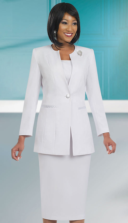 Ben Marc 78099-WHT-QS Church Suit