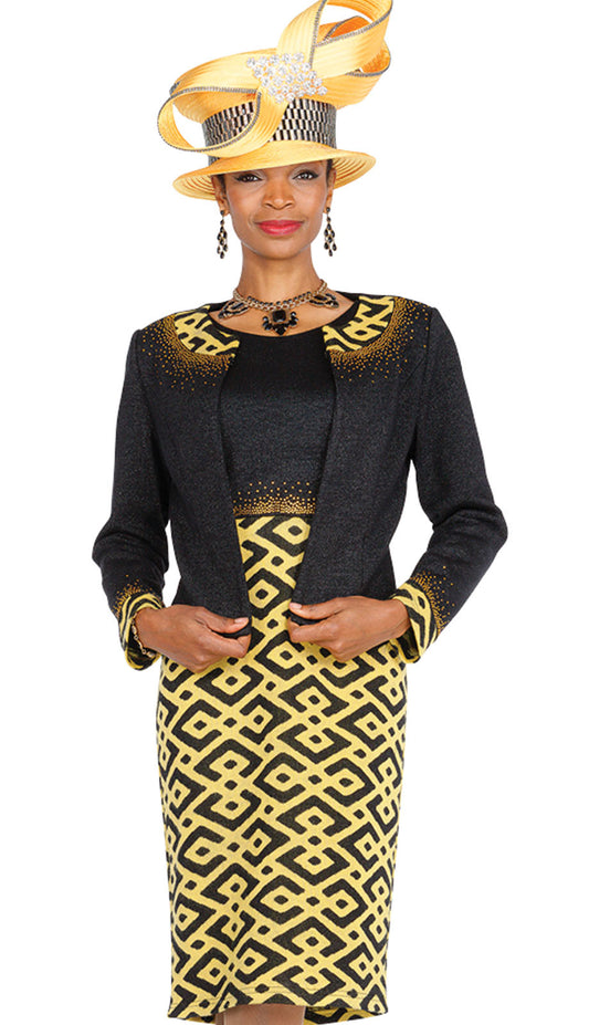 Champagne 5951-BLK-QS Church Suit