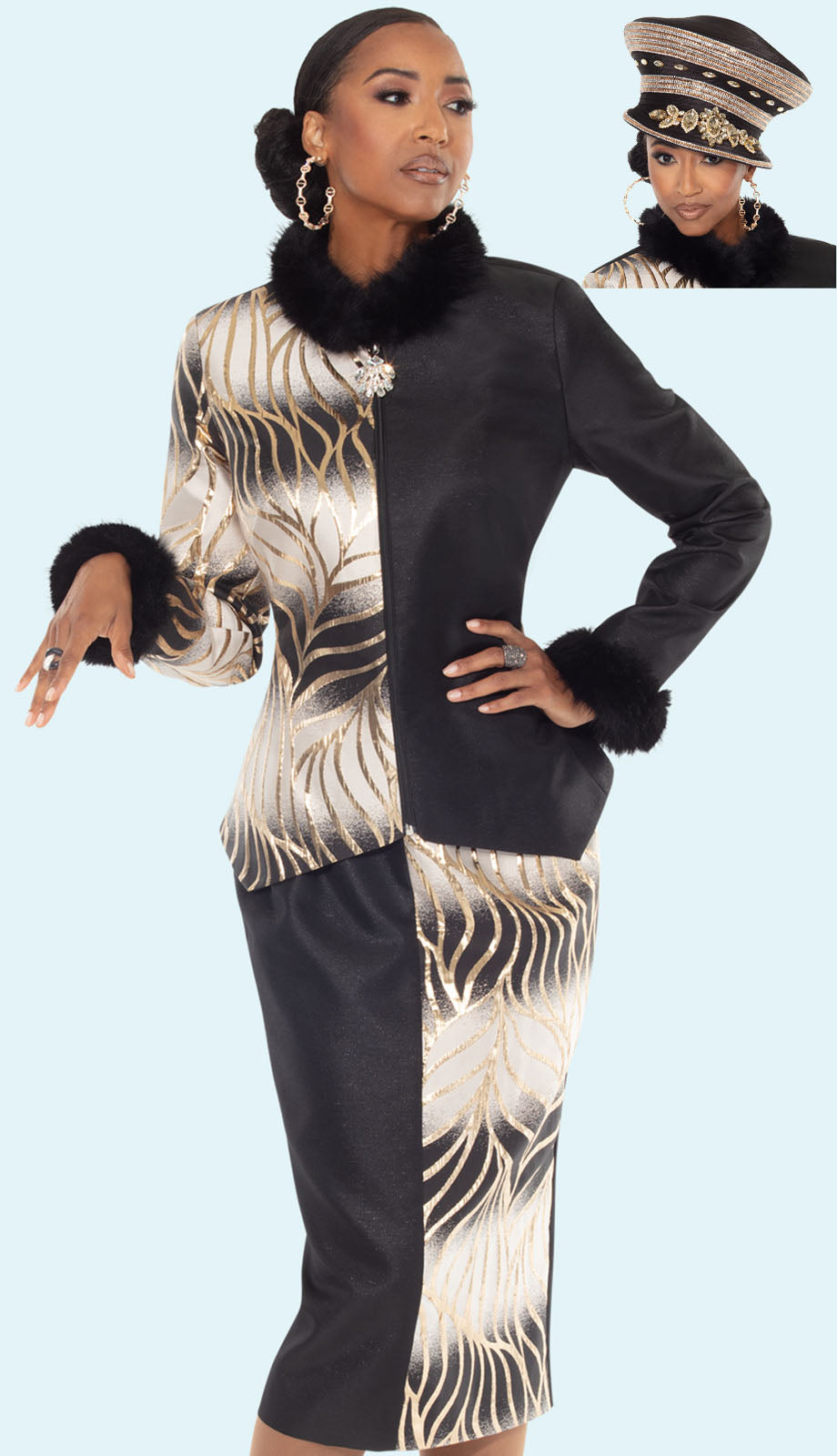 Donna Vinci 12224-QS Church Suit
