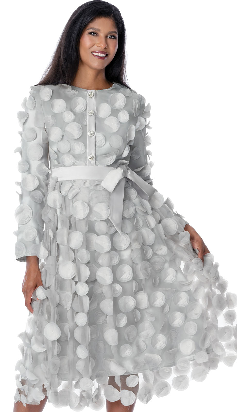Nubiano 100361-SLV-QS Church Dress