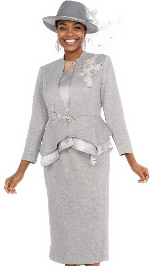 Champagne 5959-GRY-QS Church Suit