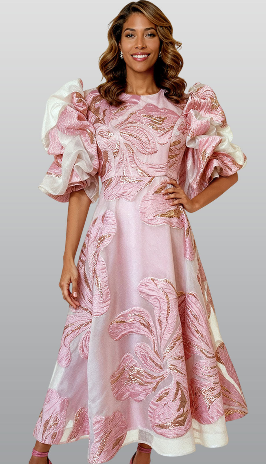 Donna Vinci 12266-PNK-QS Church Dress