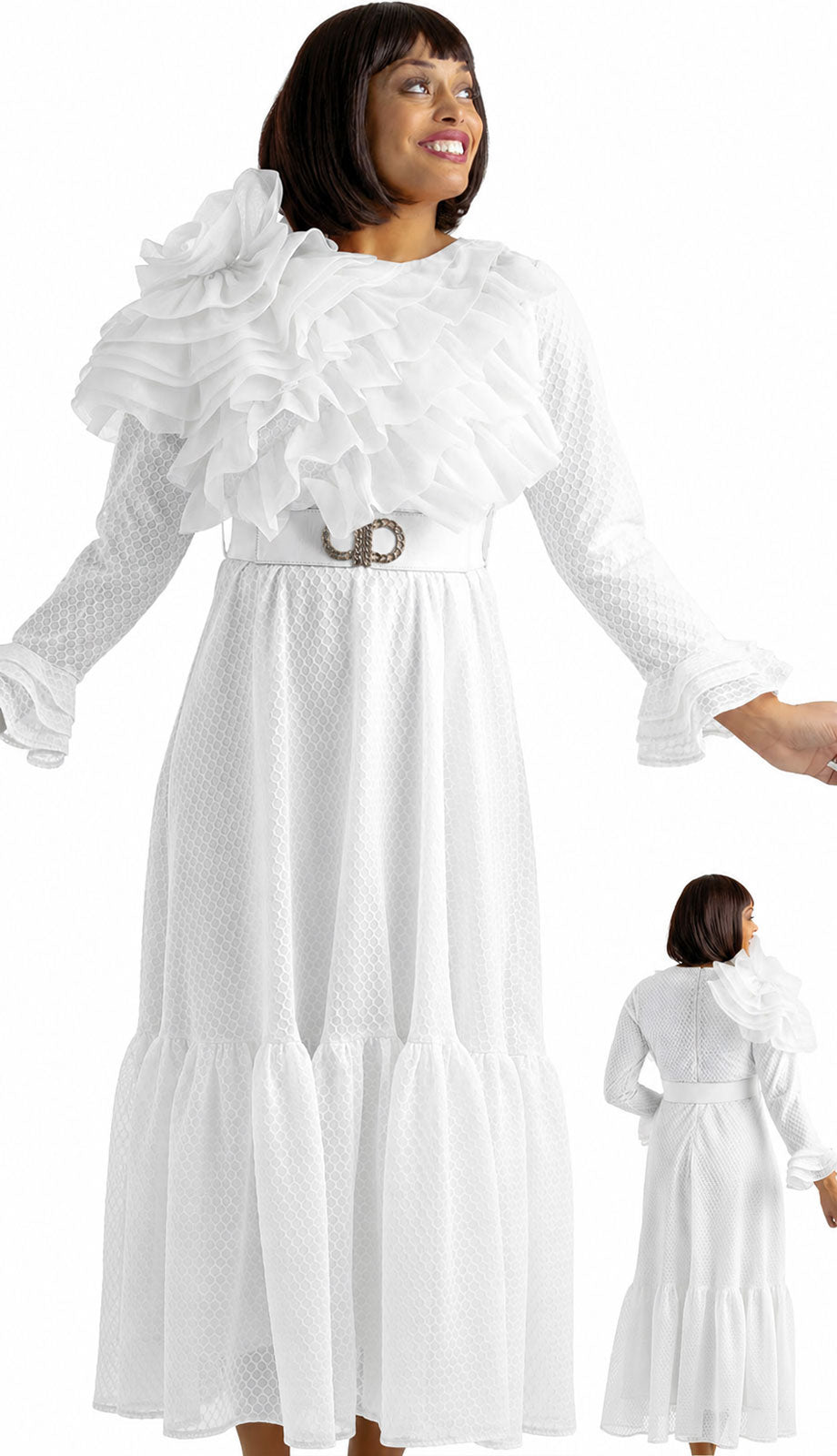 Sharz SBL8151-WHT-QS Church Dress