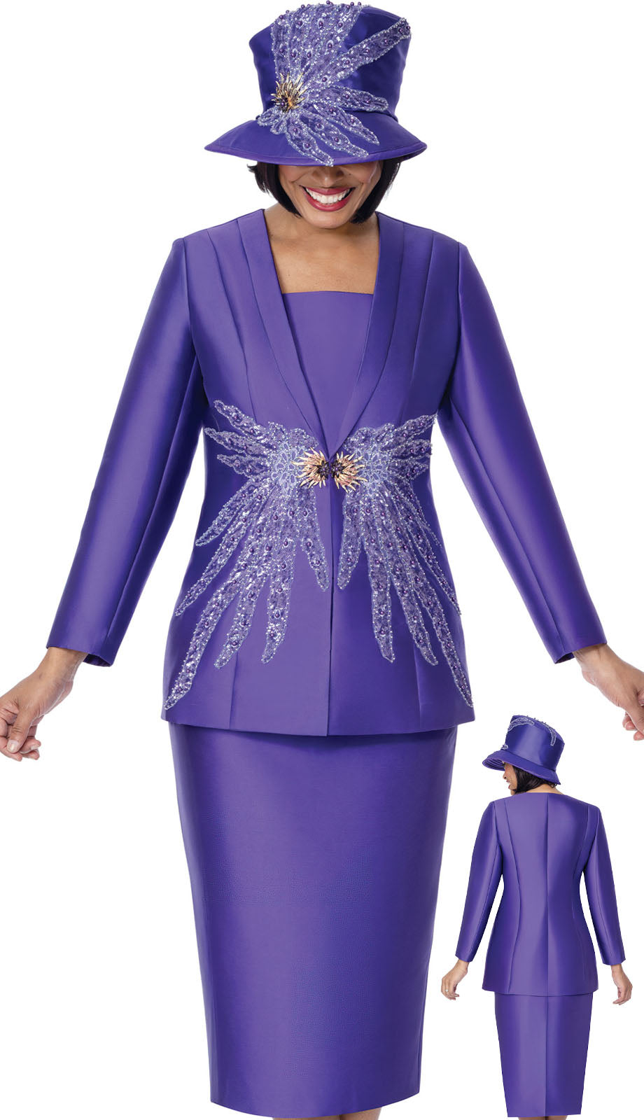 GMI 401942-PUR-QS Church Suit