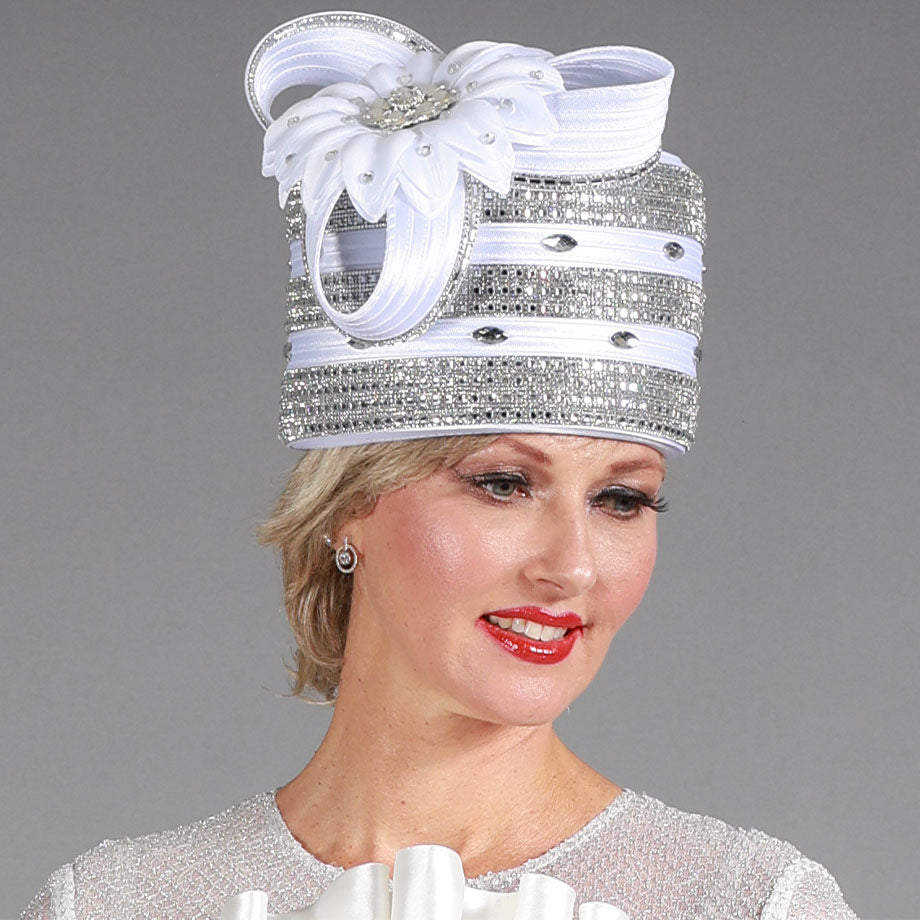 Giovanna HR1082-WHT-QS Church Hat