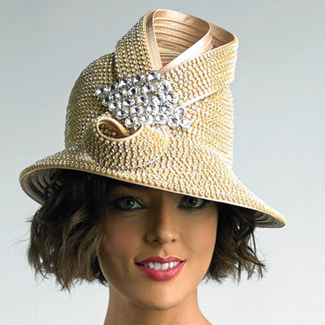 Lily And Taylor H698-GLD-QS Church Hat