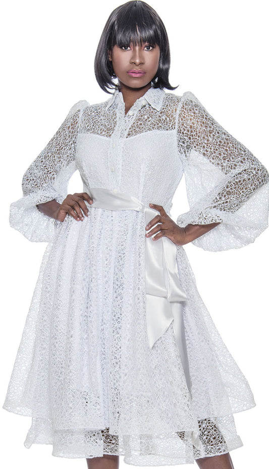 Terramina 7067-WHT-QS Church Dress