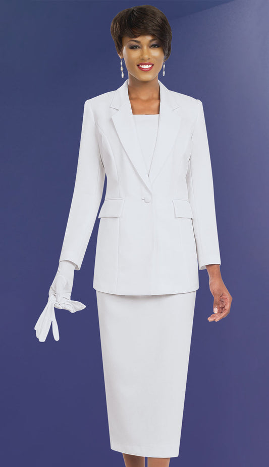 Ben Marc 2295-WHT-QS Church Suit