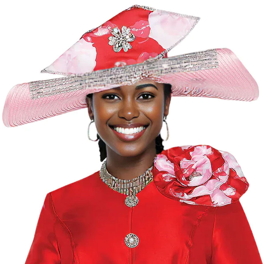 Champagne H6061-RED-QS Church Hat