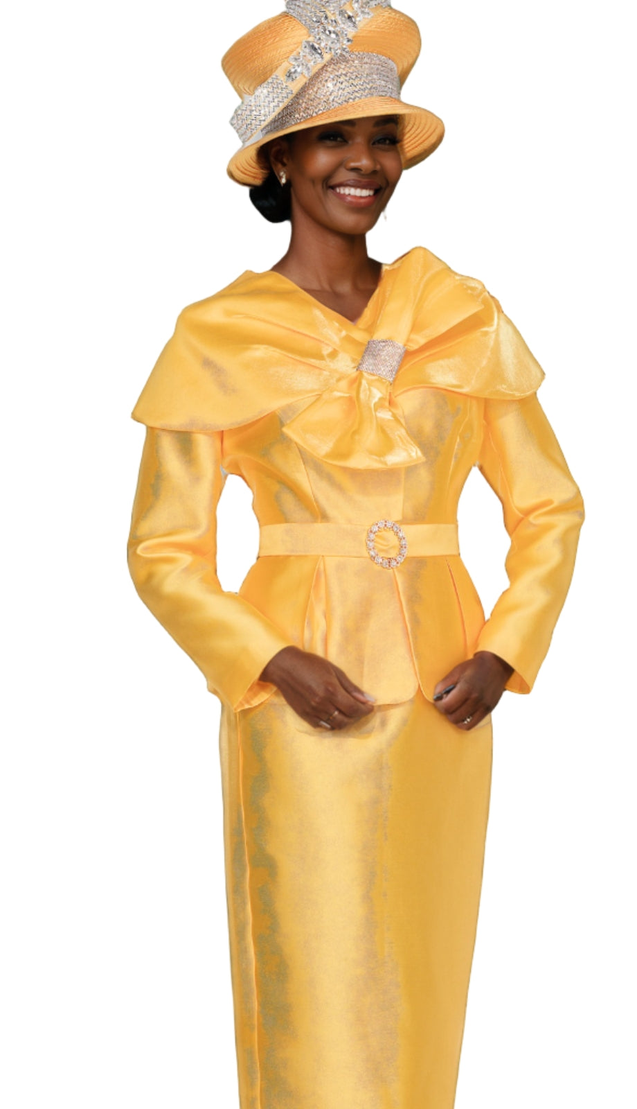 Elite Champagne 6067-YLW-QS Church Suit