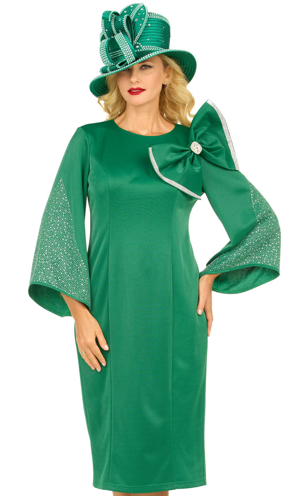 Giovanna DP2445-GRN-CO Church Dress