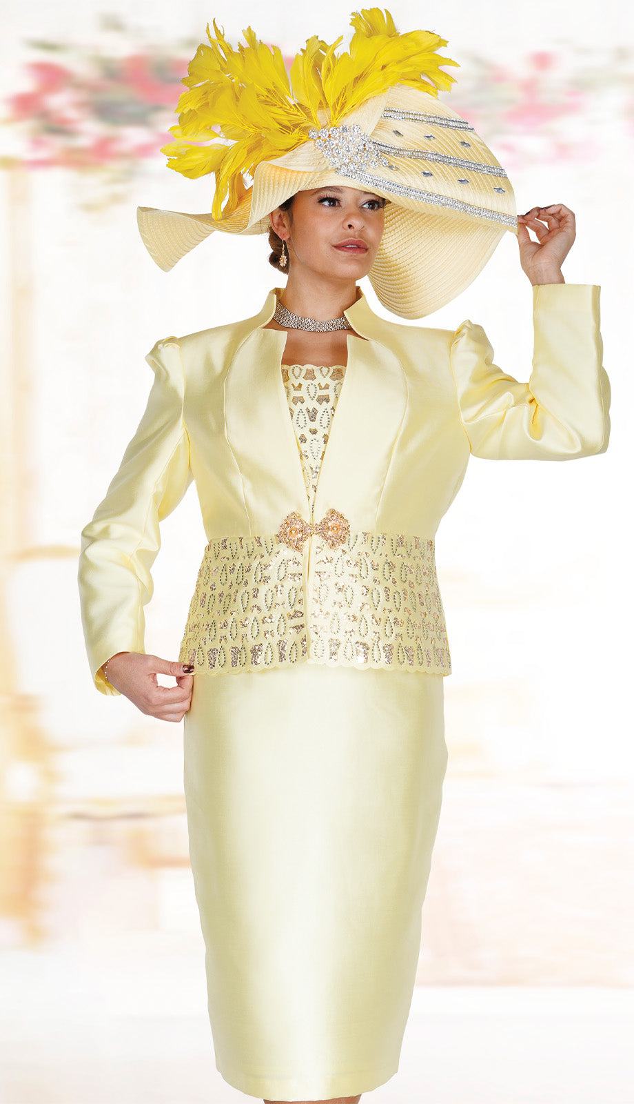 Champagne H6208 Church Hat